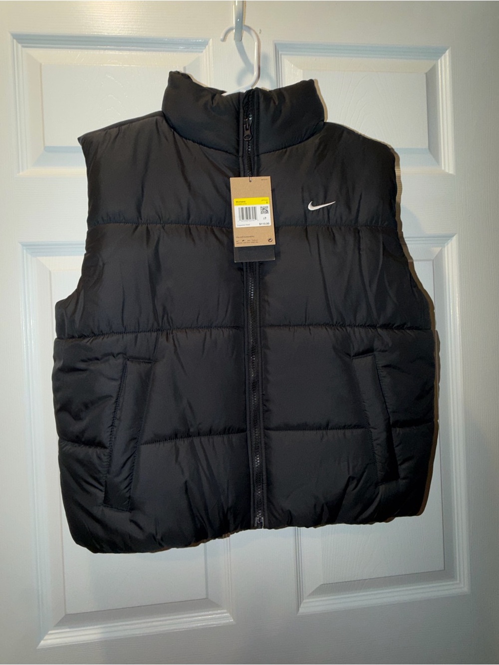 Nike Black Quilted Puffer Vest with Zip